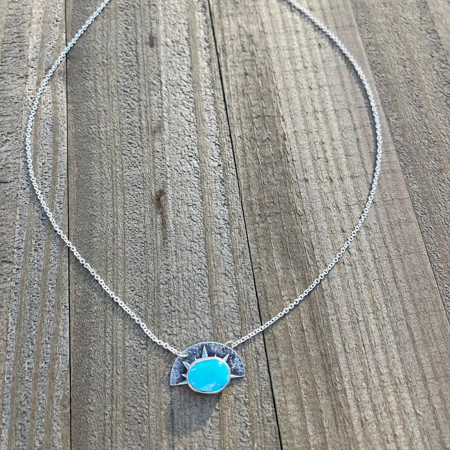 One of a Kind Turquoise Sunrise Necklace