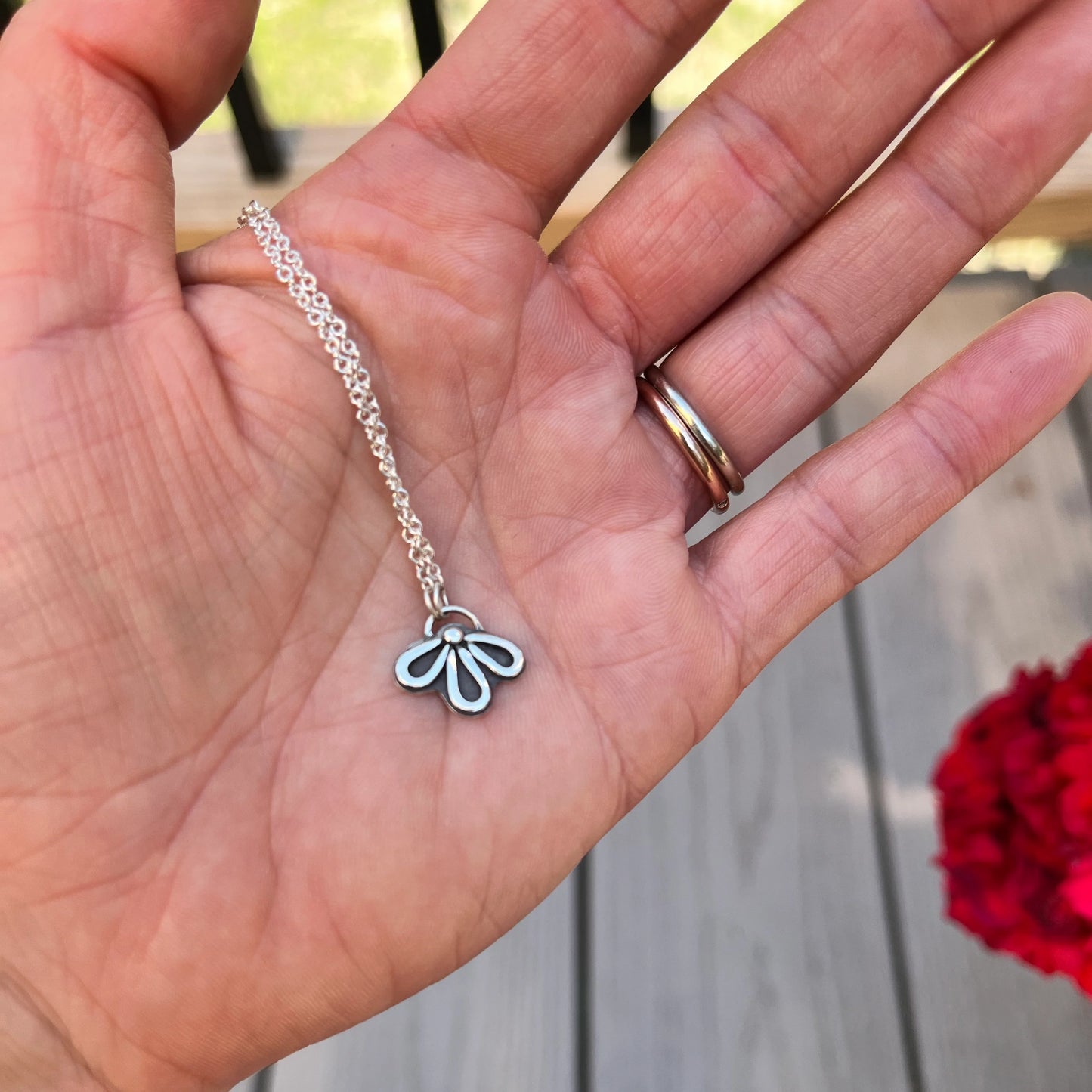 One Of A Kind Silver Bloom Necklace
