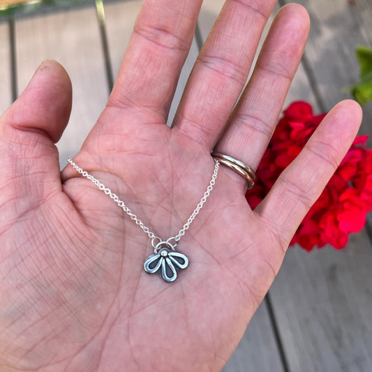 One Of A Kind Silver Bloom Necklace
