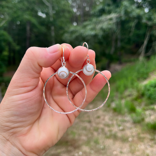 Large Shiva Shell Hoops
