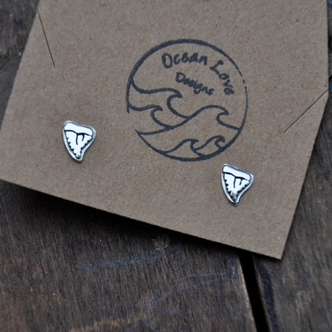Shark Tooth Stud Earrings