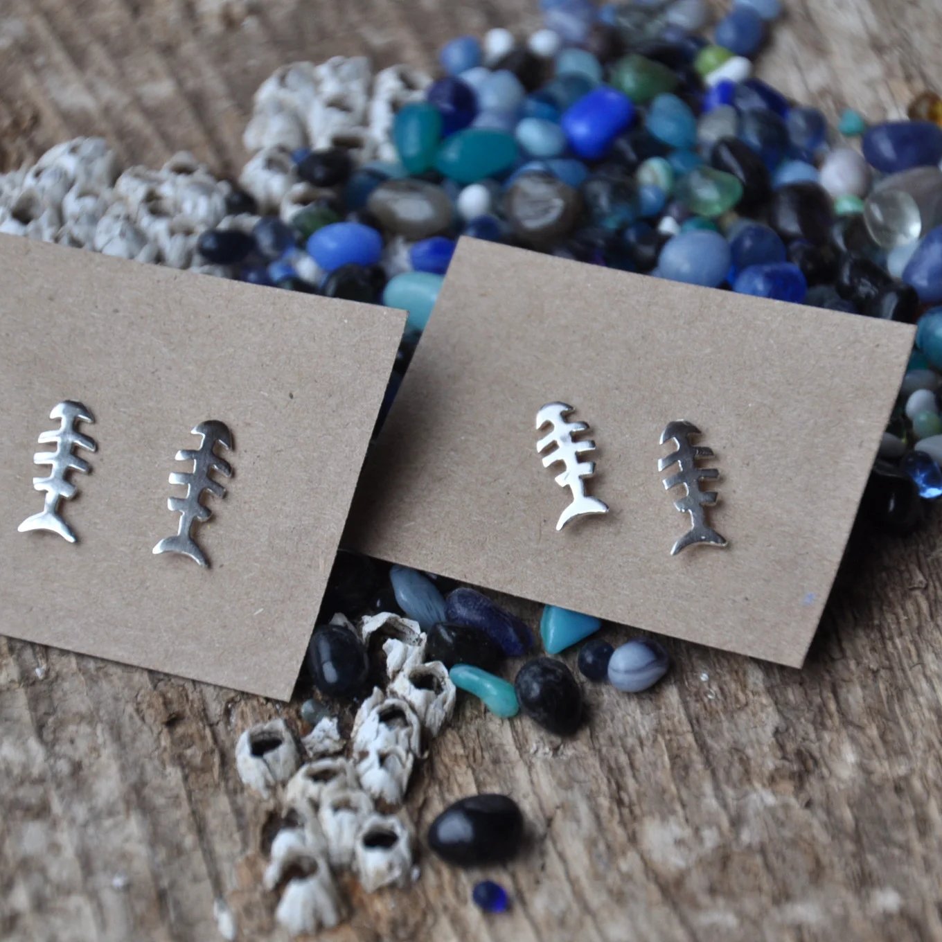 Fishbone Stud Earrings