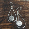 Tear Drop Scale Dangle Earrings