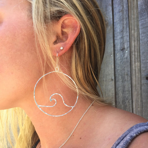 Wave Hoop Earrings